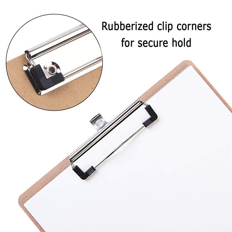 Meetory 15 Pack Clipboard Clips 3.94" Mountable Stainless Metal Clipboards Hardware with Rubber Grip and Hanging Hole(Included 30 Piece Rivets) - Image 5